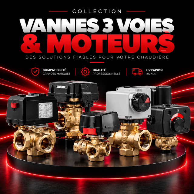 Vannes 3 voies & moteurs