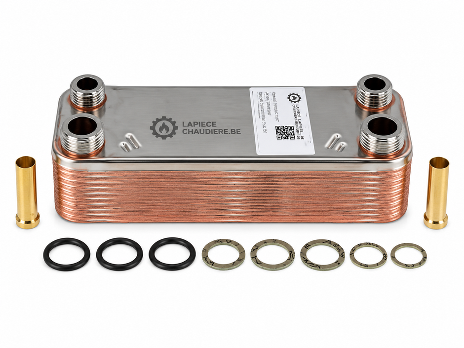 Échangeur chaudière 16 plaques compatible Vaillant   – Réf. 065053