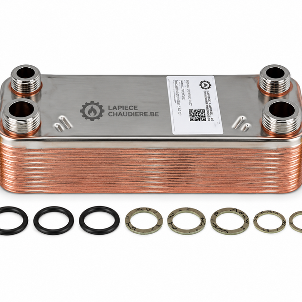 Échangeur chaudière 16 plaques compatible Vaillant   – Réf. 065053