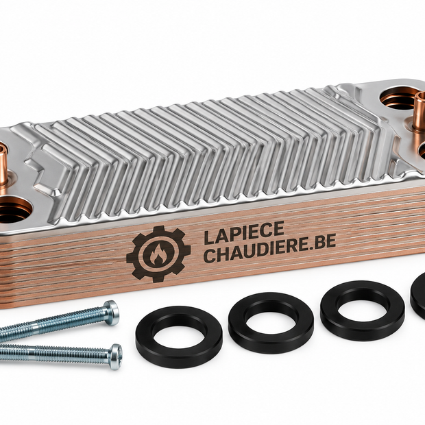 Échangeur chaudière 12 plaques compatible Viessmann – Réf. 7817471