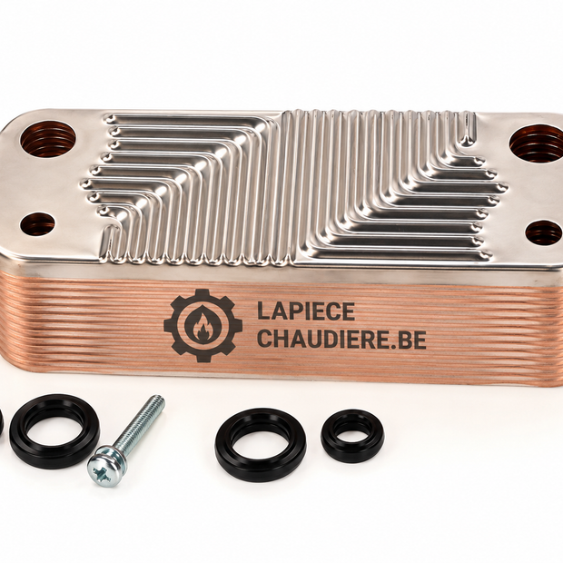 Échangeur chaudière 28 plaques compatible Junkers / Bosch Réf. 87167719870