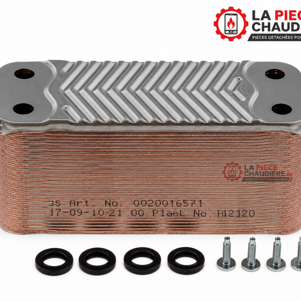 Échangeur chaudière 35 plaques compatible Vaillant   – Réf. 0020025041