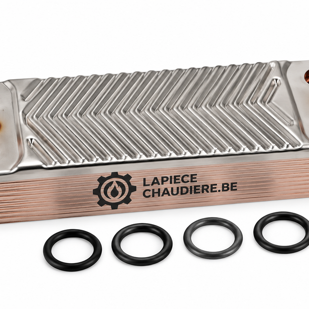 Échangeur chaudière 16 plaques Gidex compatible Ariston Chaffoteaux – Réf. 65104333